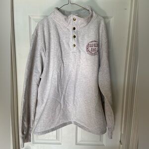 League Gray Sweatshirt with Button Detail